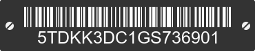 2016 TOYOTA Sienna 5TDKK3DC1GS736901 VIN decoded