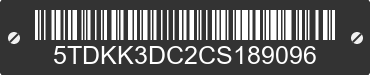 2012 TOYOTA Sienna 5TDKK3DC2CS189096 VIN decoded