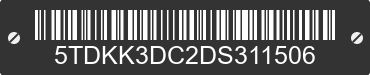 2013 TOYOTA Sienna 5TDKK3DC2DS311506 VIN decoded