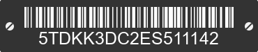 2014 TOYOTA Sienna 5TDKK3DC2ES511142 VIN decoded