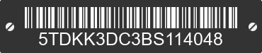 2011 TOYOTA Sienna 5TDKK3DC3BS114048 VIN decoded