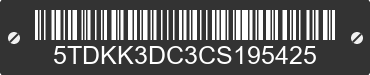 2012 TOYOTA Sienna 5TDKK3DC3CS195425 VIN decoded
