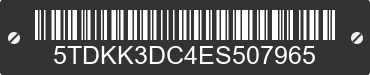 2014 TOYOTA Sienna 5TDKK3DC4ES507965 VIN decoded