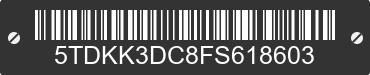 2015 TOYOTA Sienna 5TDKK3DC8FS618603 VIN decoded