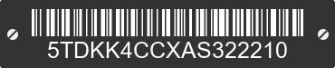 2010 TOYOTA Sienna 5TDKK4CCXAS322210 VIN decoded