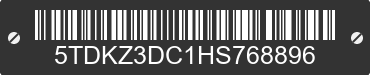 2017 TOYOTA Sienna 5TDKZ3DC1HS768896 VIN decoded
