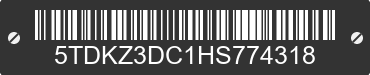 2017 TOYOTA Sienna 5TDKZ3DC1HS774318 VIN decoded