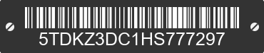 2017 TOYOTA Sienna 5TDKZ3DC1HS777297 VIN decoded
