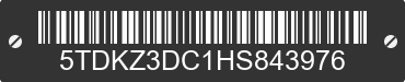2017 TOYOTA Sienna 5TDKZ3DC1HS843976 VIN decoded