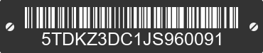 2018 TOYOTA Sienna 5TDKZ3DC1JS960091 VIN decoded