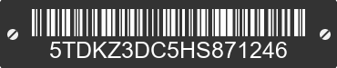 2017 TOYOTA Sienna 5TDKZ3DC5HS871246 VIN decoded