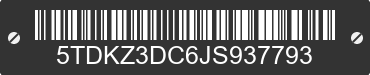 2018 TOYOTA Sienna 5TDKZ3DC6JS937793 VIN decoded