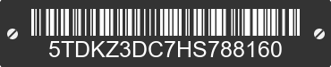 2017 TOYOTA Sienna 5TDKZ3DC7HS788160 VIN decoded