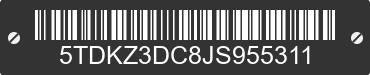 2018 TOYOTA Sienna 5TDKZ3DC8JS955311 VIN decoded