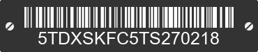 2026 TOYOTA Sienna 5TDXSKFC5TS270218 VIN decoded