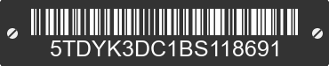 2011 TOYOTA Sienna 5TDYK3DC1BS118691 VIN decoded