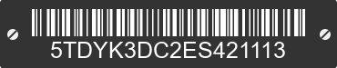 2014 TOYOTA Sienna 5TDYK3DC2ES421113 VIN decoded