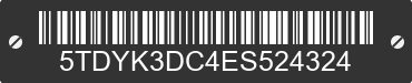 2014 TOYOTA Sienna 5TDYK3DC4ES524324 VIN decoded