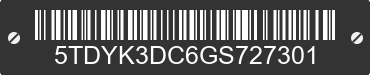 2016 TOYOTA Sienna 5TDYK3DC6GS727301 VIN decoded