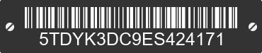 2014 TOYOTA Sienna 5TDYK3DC9ES424171 VIN decoded