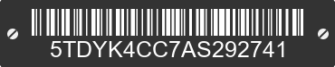 2010 TOYOTA Sienna 5TDYK4CC7AS292741 VIN decoded