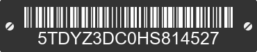 2017 TOYOTA Sienna 5TDYZ3DC0HS814527 VIN decoded