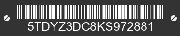 2019 TOYOTA Sienna 5TDYZ3DC8KS972881 VIN decoded