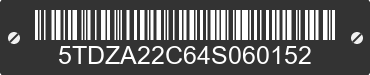 2004 TOYOTA Sienna 5TDZA22C64S060152 VIN decoded
