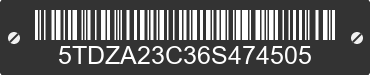 2006 TOYOTA Sienna 5TDZA23C36S474505 VIN decoded