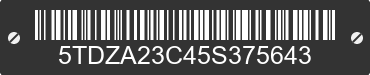 2005 TOYOTA Sienna 5TDZA23C45S375643 VIN decoded