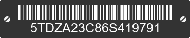 2006 TOYOTA Sienna 5TDZA23C86S419791 VIN decoded
