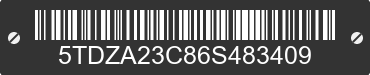 2006 TOYOTA Sienna 5TDZA23C86S483409 VIN decoded