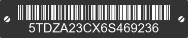 2006 TOYOTA Sienna 5TDZA23CX6S469236 VIN decoded