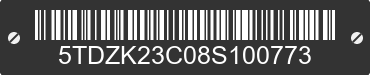 2008 TOYOTA Sienna 5TDZK23C08S100773 VIN decoded