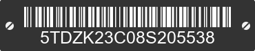 2008 TOYOTA Sienna 5TDZK23C08S205538 VIN decoded