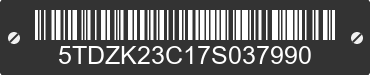 2007 TOYOTA Sienna 5TDZK23C17S037990 VIN decoded