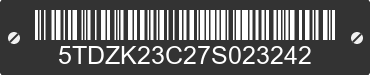 2007 TOYOTA Sienna 5TDZK23C27S023242 VIN decoded
