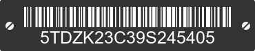 2009 TOYOTA Sienna 5TDZK23C39S245405 VIN decoded