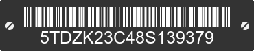 2008 TOYOTA Sienna 5TDZK23C48S139379 VIN decoded