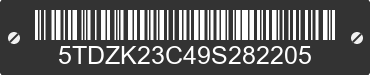 2009 TOYOTA Sienna 5TDZK23C49S282205 VIN decoded