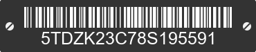 2008 TOYOTA Sienna 5TDZK23C78S195591 VIN decoded