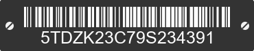 2009 TOYOTA Sienna 5TDZK23C79S234391 VIN decoded