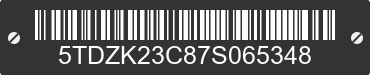 2007 TOYOTA Sienna 5TDZK23C87S065348 VIN decoded