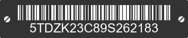 2009 TOYOTA Sienna 5TDZK23C89S262183 VIN decoded