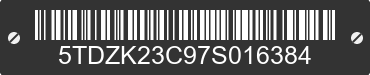 2007 TOYOTA Sienna 5TDZK23C97S016384 VIN decoded