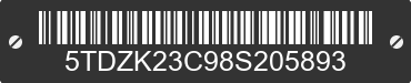2008 TOYOTA Sienna 5TDZK23C98S205893 VIN decoded