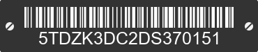2013 TOYOTA Sienna 5TDZK3DC2DS370151 VIN decoded