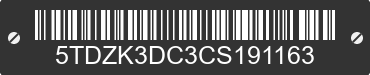 2012 TOYOTA Sienna 5TDZK3DC3CS191163 VIN decoded