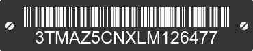 2020 TOYOTA Tacoma 3TMAZ5CNXLM126477 VIN decoded