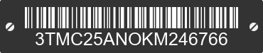 2019 TOYOTA Tacoma 3TMC25ANOKM246766 VIN decoded